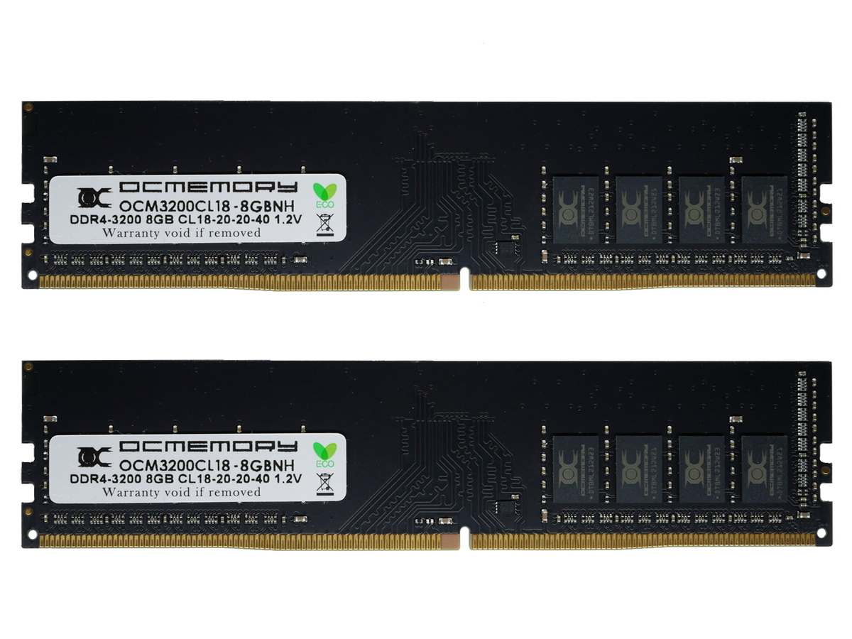 OCM3200CL18D-16GBNH （DDR4-3200 CL18 8GB×2）